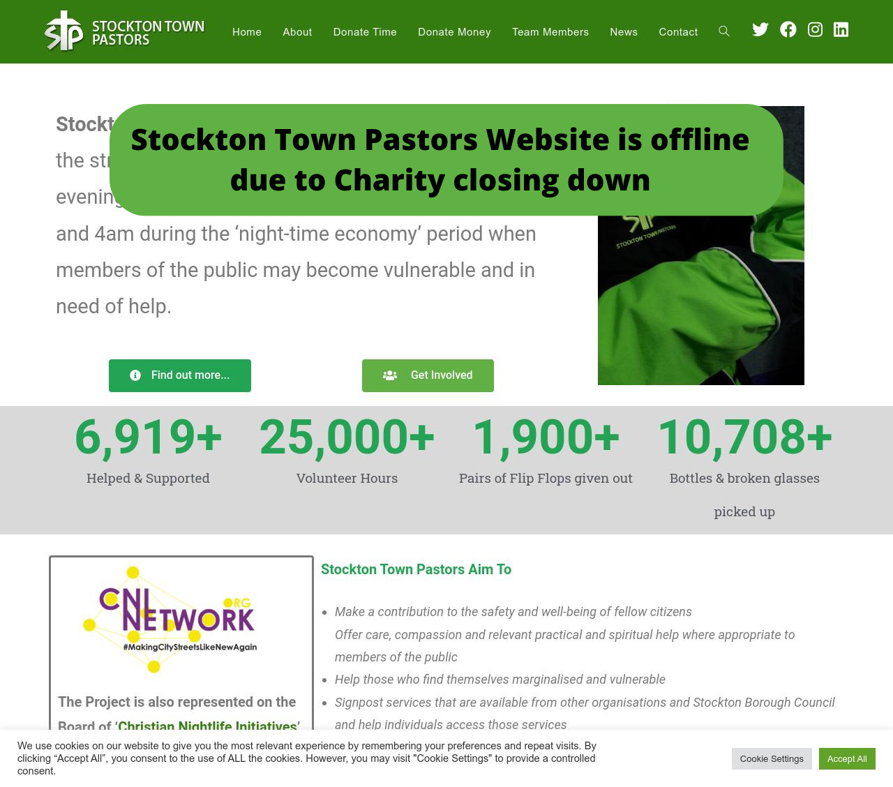 Stockton Town Pastors holding page